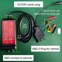 WOYO CTB007 Caja de Conexión OBD2 de 12V, Analizador de CAN con Pantalla Digital, Cable Negro de 27/59 Pulgadas para Herramienta de Diagnóstico Automotriz