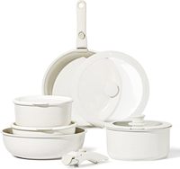 11 pièces ensemble d'ustensiles de cuisine antiadhésifs Compatible Induction Silicone bakélite poignées Portable casseroles casseroles détachable commande minimum 10 pièces