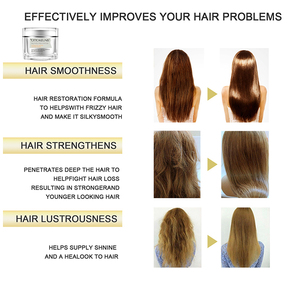 Crème réparateur pour <span class=keywords><strong>cheveux</strong></span>, <span class=keywords><strong>masque</strong></span> cosmétique sur mesure, huile d'argan, avec kératine, lisse, nourrissant, sans glycines - Product Image 3