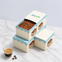 Boîte à gâteau tiramisu personnalisée en gros de haute qualité, boîte à pâtisserie sur mesure, boîte à gâteau au fromage mousse, boîte longue à tiroir