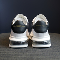 Wecoo Nouveau design Chaussures décontractées à coussin d'air pour filles Baskets de marche en cuir véritable de luxe à la mode pour couples