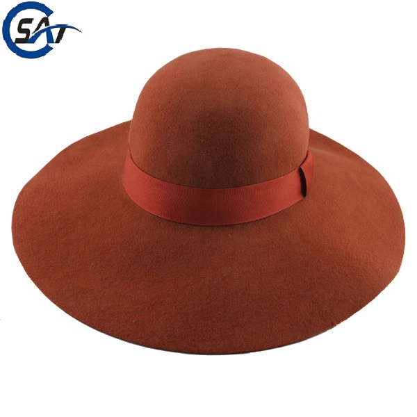 Высококачественная Женская шерстяная фетровая шляпа