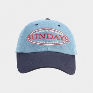 New Vintage Curved 6 Panels Dad Hat New York <b>Patch</b> Embroidery Letter Logo Unisex Two Tone Denim Baseball Cap Sport Cap - Product Image 6