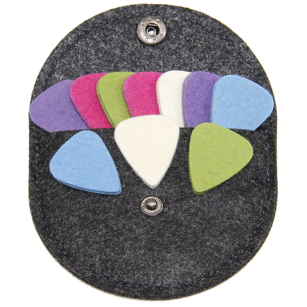 Ukulele-Pick-Wolfen herzförmige Pick-Wolfe für Ukulele-Gitarre Bass mit Pickhalter-Hülle