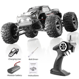 Voiture RC Monster Truck 4x4 1/14 - Contrôle synchronisé à l'échelle réelle 2,4G, conception réaliste résistante aux chocs avec feux avant et arrière - Product Image 1