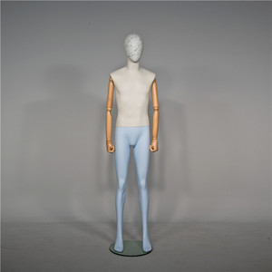Brazos articulados de madera <span class=keywords><strong>para</strong></span> hombres, <span class=keywords><strong>maniquí</strong></span> de espuma de sastrería de tela de terciopelo <span class=keywords><strong>para</strong></span> tiendas de <span class=keywords><strong>ropa</strong></span>, el más vendido - Product Image 2