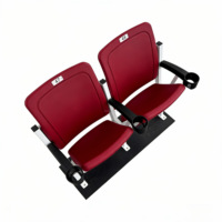 Siège de stade pliable en PEHD moulé par soufflage pour extérieur, avec porte-gobelet, fixation au sol, pour gradins de football, chaise de spectateur, arène sportive, anti-vandalisme