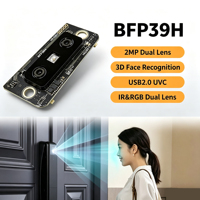 Módulo de Reconocimiento Facial y de Venas de la Palma de la Mano BFP39H, Binocular Biométrico Dual, Detección en Vivo, UART, USB, Control de Acceso Inteligente con Pantalla LCD