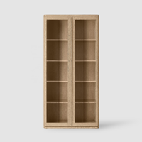 Bibliothèque ouverte extra haute à 2 colonnes, étagère de présentation en bois de 91 pouces avec plusieurs compartiments pour le rangement dans le salon, la chambre ou le bureau