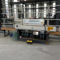 Machine à chanfreiner le verre en ligne droite avec pompe 380V 21kW pour le traitement des bords de miroirs de différentes épaisseurs