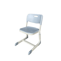 Ensemble bureau et chaise scolaire individuels durables, structure métallique robuste, table et chaise d'étude réglables pour enfants, idéal pour l'éducation secondaire