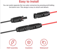 Câble solaire ELFCULB 10AWG pour panneau solaire vers connecteur de batterie, 2, 6, 10, 20, 35, 50 pieds, câble d'extension solaire pour station d'alimentation portable