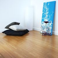 Plancher en bambou carbonisé pressé sur le côté, résistant à l'humidité et anti-déformation pour l'intérieur
