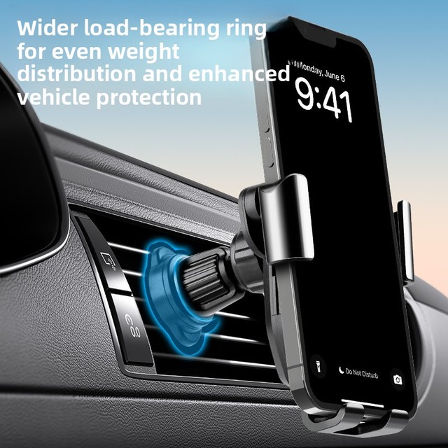 Air Vent Stable Plastic Shockproof Phone Holder with 360 Degree Rotation for Didi Navigation