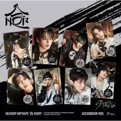K-Pop Music CD Player Multi-purpose Smart Device All Ages-Stray Kids SKZHOP HIPTAPE ACCORDION Ver-Portable Korean Language Paper