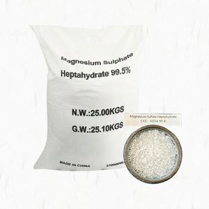 Cristal de haute pureté 25 kg 99% Engrais organique Sulfate de magnésium heptahydraté Grade industriel MgSO4 7H2O - Product Image 1