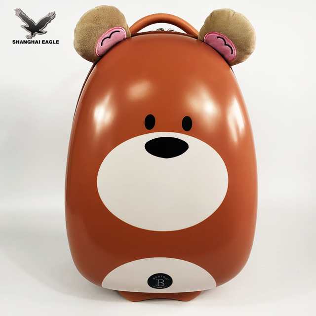 Customize Bear Pattern Fashionable Cartoon Suitcase Kids Luggage & Travel Bags Children Travel Trolley Luggage Bag