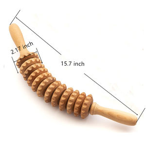 Massivholz Anti-Cellulite <span class=keywords><strong>Massage</strong></span> Roller Tool Benutzer definierte Holz Taille Oberschenkel platte mit Biege funktion Modell muster - Product Image 2