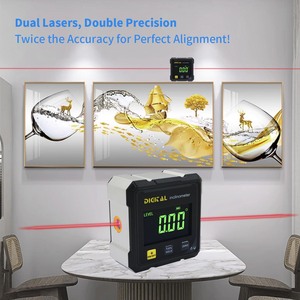 Shahe Kinh Tế 2-Side laser kỹ thuật số máy đo độ nghiêng khung nhôm với 4-Side nam châm có thể sạc lại pin - Product Image 4
