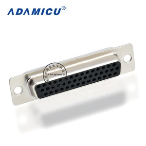Connecteur D-Sub <span class=keywords><strong>HD44</strong></span> industriel à 44 broches femelle, contacts à souder, matériau en laiton, courant nominal 2A pour les connexions de fils - Product Image 4