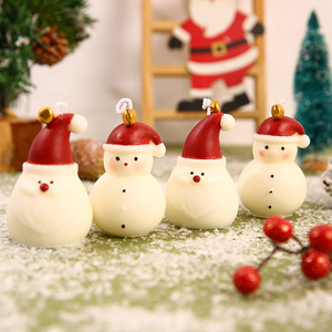 Vela Aromática de Cera de Soya con Diseño de Muñeco de Nieve Musical Animado, Hecha a Mano, Ecológica, Moderna, con Aroma a Flor de Cerezo, para Navidad - Product Image 1
