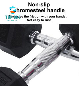 TopOne vente chaude rose or blanc coloré entraînement de gymnastique 10 15 25 35 livres ensemble haltères en caoutchouc hexagonal - Product Image 4