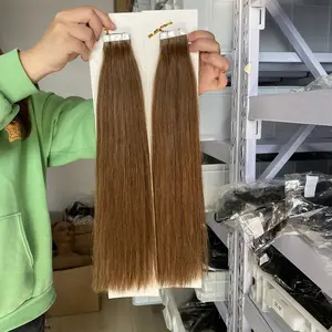 Goodluck Grosir Pita Mentah Alami Dalam Ekstensi Rambut Kutikula Penuh 100 Virgin Remy Pita Rambut Manusia Dalam Ekstensi