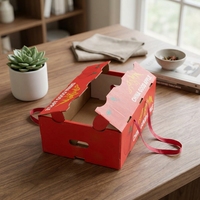Boîtes rigides écologiques personnalisées pour l'emballage des fruits et légumes, carton ondulé avec impression UV en relief, boîte de transport