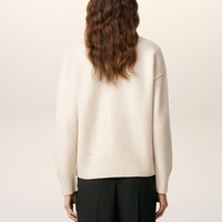 Fabricants de tricots OEM de Chine Bouton personnalisé Femmes Tricot Paris Coeur Jacquard Laine Mérinos Cardigan à col rond pour les femmes