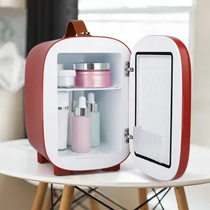 Оптовый Поставщик 4 л 6 банок индивидуальный портативный мини-холодильник для красоты автомобиля косметический уход за кожей личный макияж холодильник для спальни