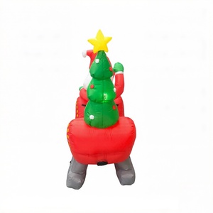 Decoración Navideña Inflable de Santa Claus y Reno en Trineo de 8 Pies de Largo, Decoración Inflable para Jardín para Fiestas de Invierno al Aire Libre - Product Image 4