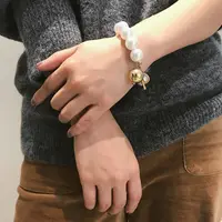 Jaspeer — Bracelet en métal plaqué or pour femmes et filles, nouveau Style Punk, chaîne de grande taille, perles en perles