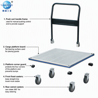 Chariot à plateforme pliable professionnel OEM à quatre roues FW-99B, capacité 250 kg, en aluminium, le plus vendu pour le shopping