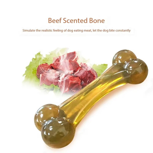 Shengchaoyi limpieza interactiva perro masticar juguete palo resistente a mordeduras Pu jugar hueso juguete para dentición cachorros - Product Image 5