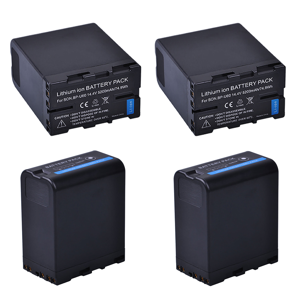 5200mah BP-U60 Battery for Sony Cameras - High Capacity