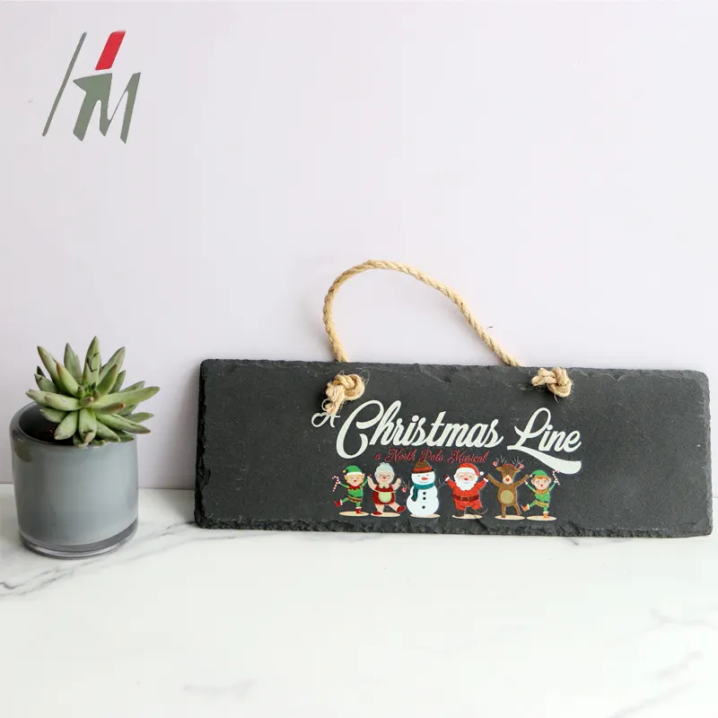 Pizarra de impresión de Color decorativa, tablero de tiza colgante para regalos de Navidad, etiqueta de decoración de pared, interior y exterior