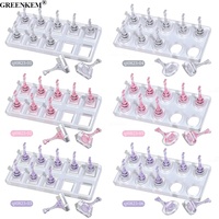 Support d'entraînement pour ongles en acrylique transparent avec base non magnétique pour l'affichage des ongles press-on, base d'entraînement