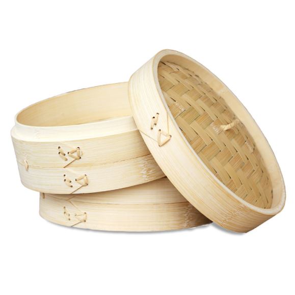 Бамбуковая Паровая корзина, китайская ручная работа, натуральный материал, Штабелируемая корзина, здоровая пища, бамбуковая пароварка