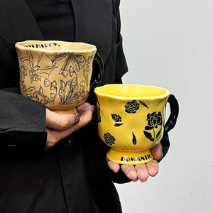 Chinese Retro <b>Ceramic</b> <b>Mug</b> Classical Elegant Couple Water Cup High Appearance Coffee Cup Exquisite Souvenir Gift For Women - Product Image 3