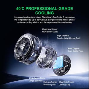 Refroidisseur <span class=keywords><strong>de</strong></span> téléphone portable, dissipateur thermique, ventilateur <span class=keywords><strong>de</strong></span> <span class=keywords><strong>refroidissement</strong></span> pour jeux, étui <span class=keywords><strong>de</strong></span> <span class=keywords><strong>refroidissement</strong></span> magnétique pour iPhone/iPad, LED RGB, léger, ajustement universel - Product Image 5