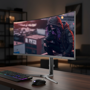<span class=keywords><strong>จอ</strong></span>มอนิเตอร์สำหรับเล่นเกม34นิ้วแบบโค้ง UHD 4K 165Hz eSports HDR <span class=keywords><strong>จอ</strong></span>แสดงผลคอมพิวเตอร์แบ็คไลท์ LED RGB Backlight เดสก์ท็อปพีซีหน้าจอกว้างพิเศษ ROHS - Product Image 1