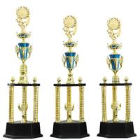 Trophées de style sportif gravés en letterpress, écologiques, en plastique, sur mesure, grand format, de luxe, à 4 poteaux, vente en gros d'usine Diaocai