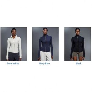 Haut de yoga pour femme avec fermeture éclair dorée, veste de fitness coupe-vent à col montant pour la course à pied, haut extensible à manches longues et ajusté - Product Image 5