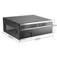 Portable mince bureau industriel pc ordinateur mini itx boîtier HTPC personnalisé en aluminium court serveur boîtier