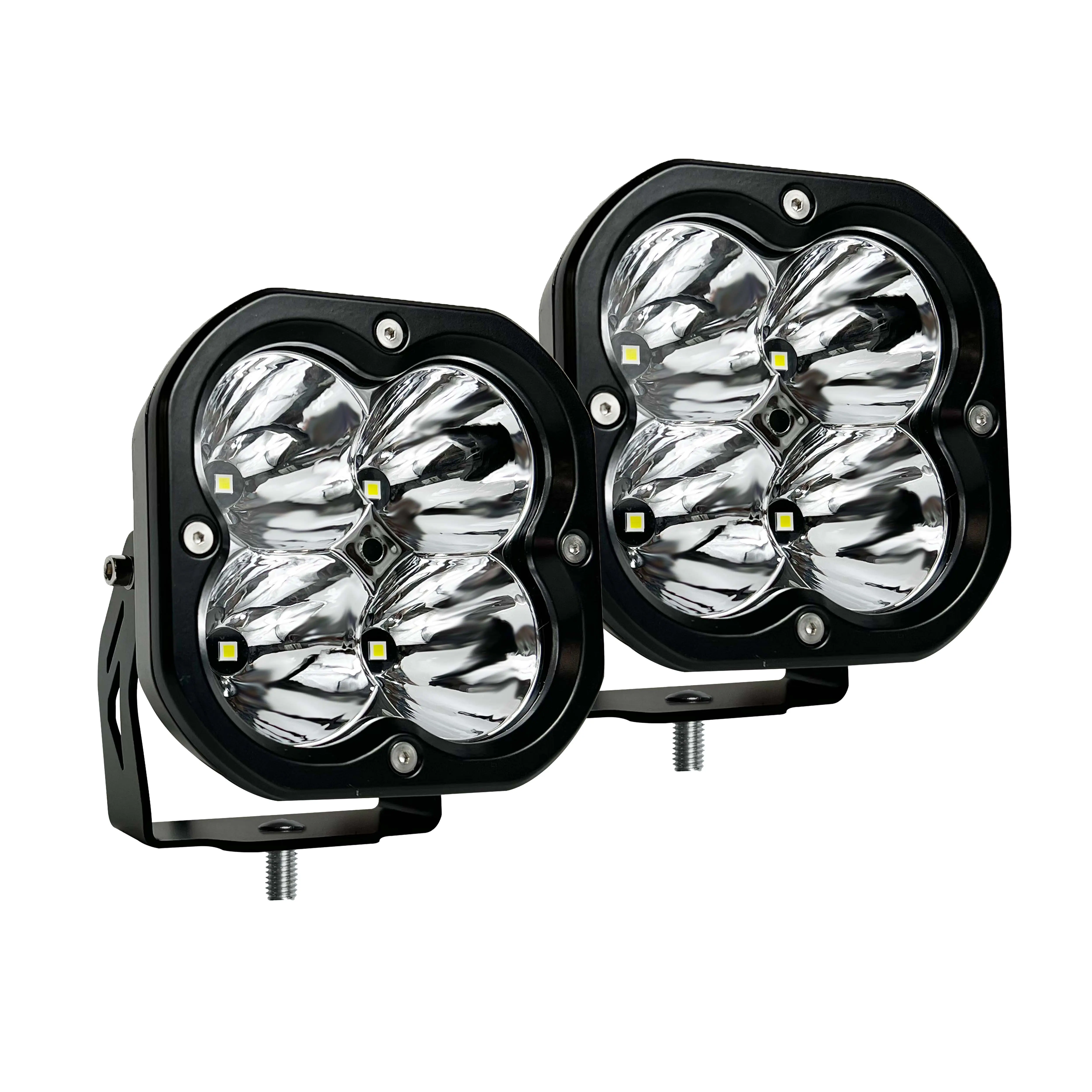 N2 2 Chiếc Đèn Lái Xe Điểm 80W Đèn Led Địa Hình Giá Gắn Thanh Cho Xe SUV Thuyền 4 "Đèn Jeep, Bảo Hành Trọn Đời