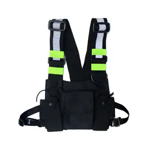 Hot Selling Tactical Chest Rig Harness Bag Handsfree Radio Vest Universal Borst Front Pack Voor Mannen En Vrouwen