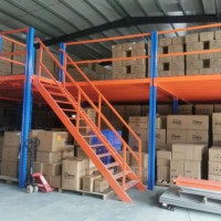 Système de stockage en mezzanine logistique, structure en acier, entrepôt, système de stockage en loft
