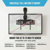 Soporte de Pared Motorizado Universal para TV con Movimiento Completo, Soporte Eléctrico Desplegable para Pantallas de 85 Pulgadas