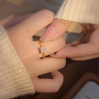 Bague de fiançailles en argent 925 avec moissanite taille princesse VVS, sertie de griffes, plaquée or, pour femme, de luxe