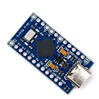 Modul Pro Micro Tipe-C ATmega32U4 5V 16MHz Pengganti ATmega328 untuk Pro Mini 2 Baris Pin Header Antarmuka Leonardo Mini USB
